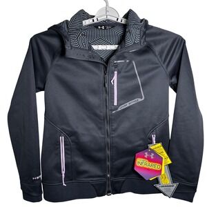 Under Armour Womens Size M Coldgear Infrared Storm Hoodie Jacket Full Zip Hooded